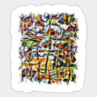 Colorful abstract bark texture Sticker